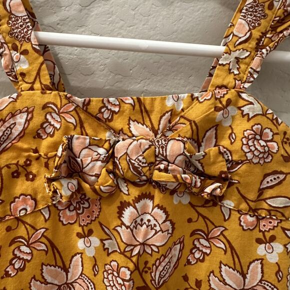 Janie and Jack Golden Floral Paisley Summer Romper - Picture 3 of 10